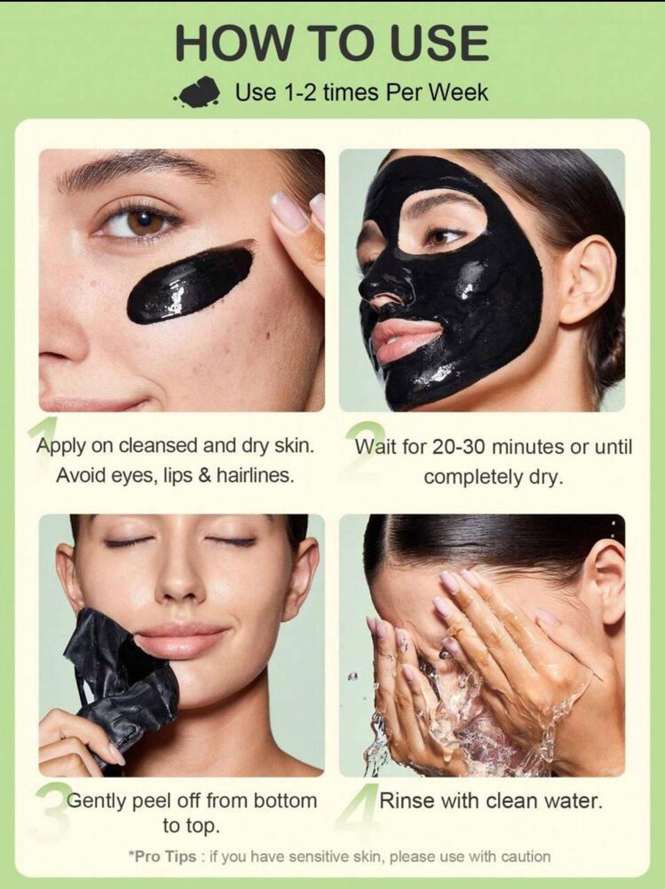 Masque De Protection Charbon Purification Décollage