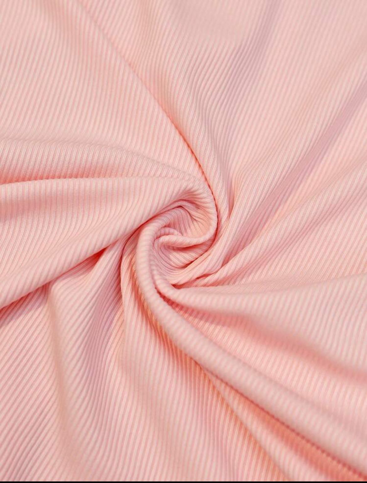 Solid Color Drawstring Round Neck T SHIRT