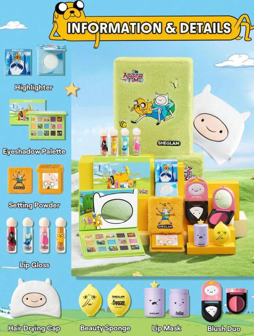 Adventure Time | SHEGLAM Ensemble de collection complète