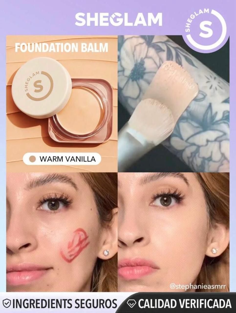 SHEGLAM Full Coverage Foundation Balm-Acorn Long Lasting Full Cover Poreless Flawless Non-Fading Oil