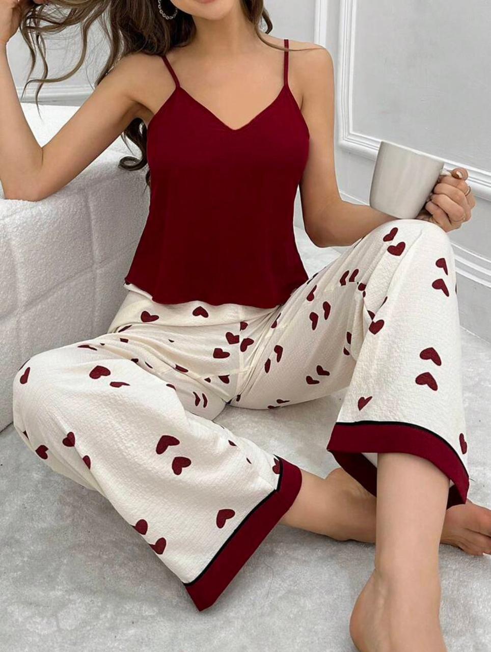 Heart Pijama Cami PRINT PJ SET