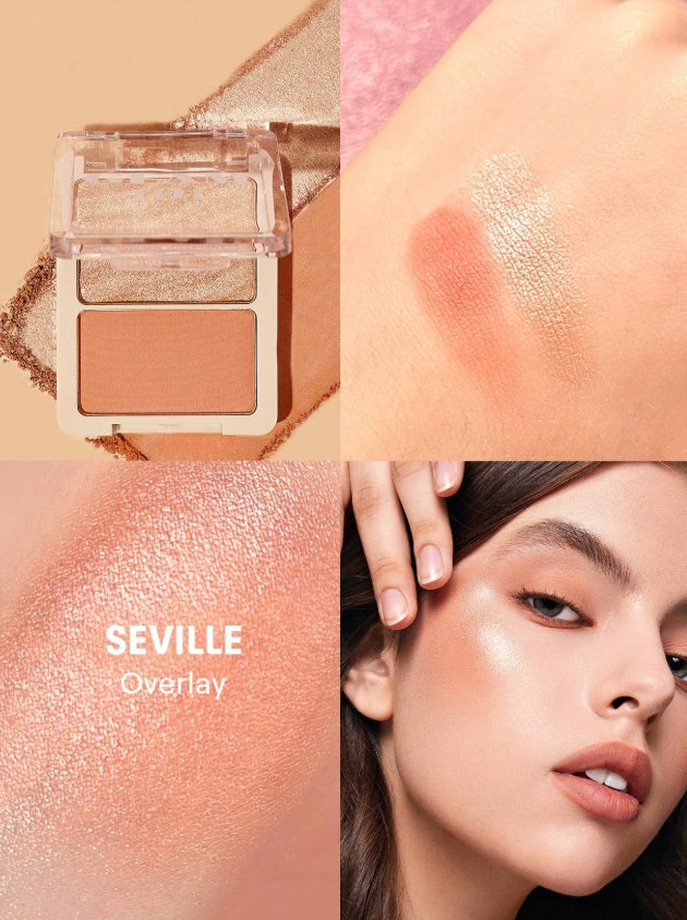 SHEGLAM Duo Hybride Enlumineur Et Fard à Joues Glam 101
