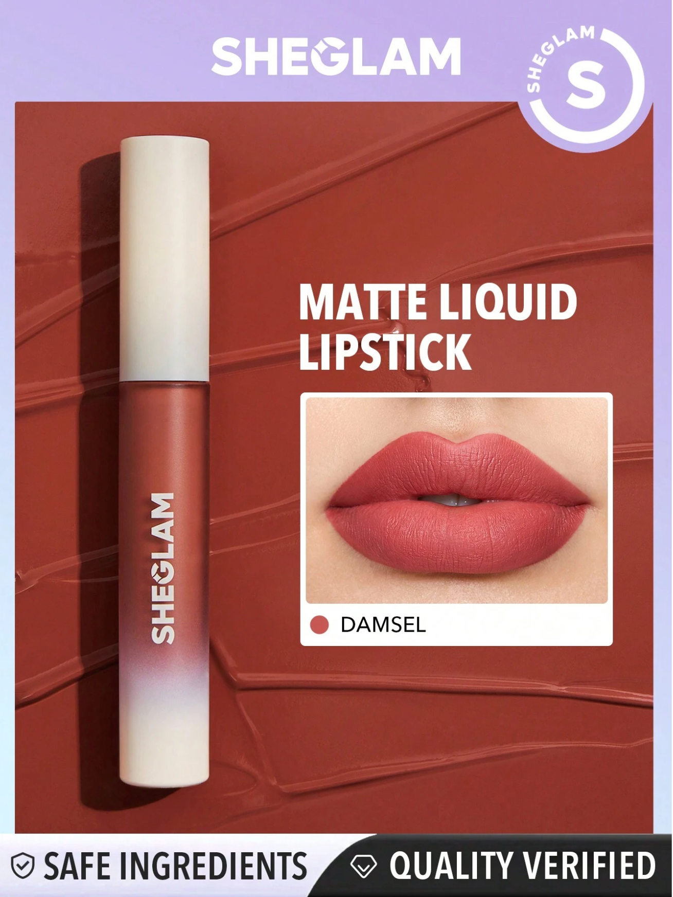 SHEGLAM Rouge à LèVres Liquide Matte Allure-Rouge à LèVres Rouge