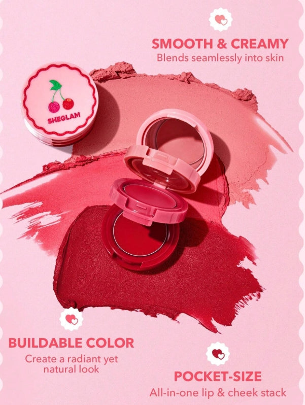 SHEGLAM CrèMe Pour Les Joues Et Les LèVres Very Cherry