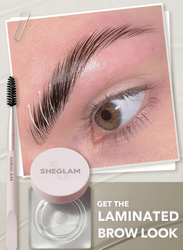 SHEGLAM Set Me Up Brow Hold-Crystal Clear Gel Pour Sourcils ImperméAble Sans Bavures Cire Pour Sourcils
