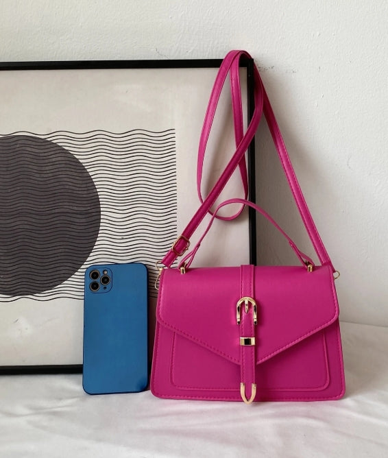 Sac carré à rabat avec boucle minimaliste, imperméable, léger,