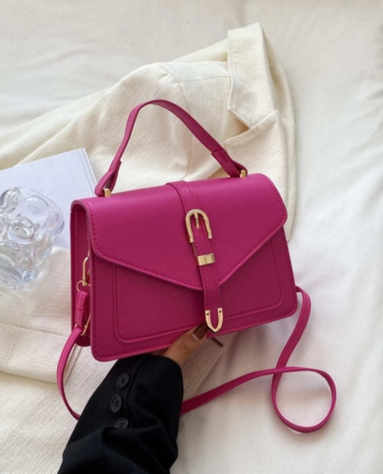 Sac carré à rabat avec boucle minimaliste, imperméable, léger,