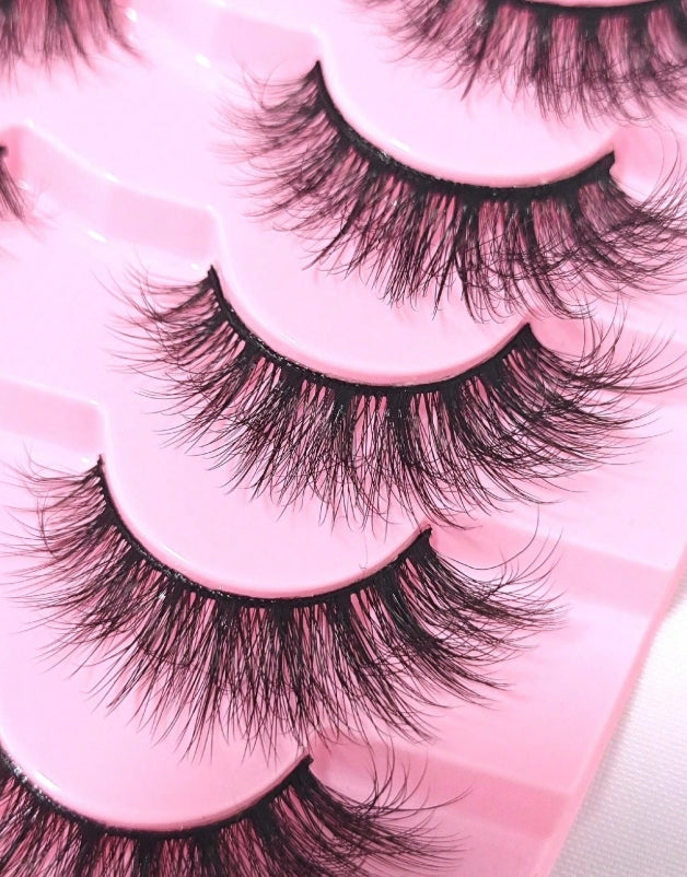7 Paires De Faux Cils 3d Vison Cils Moelleux Dramatique