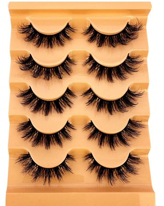 5 Paires De Faux Cils De Volume 5d