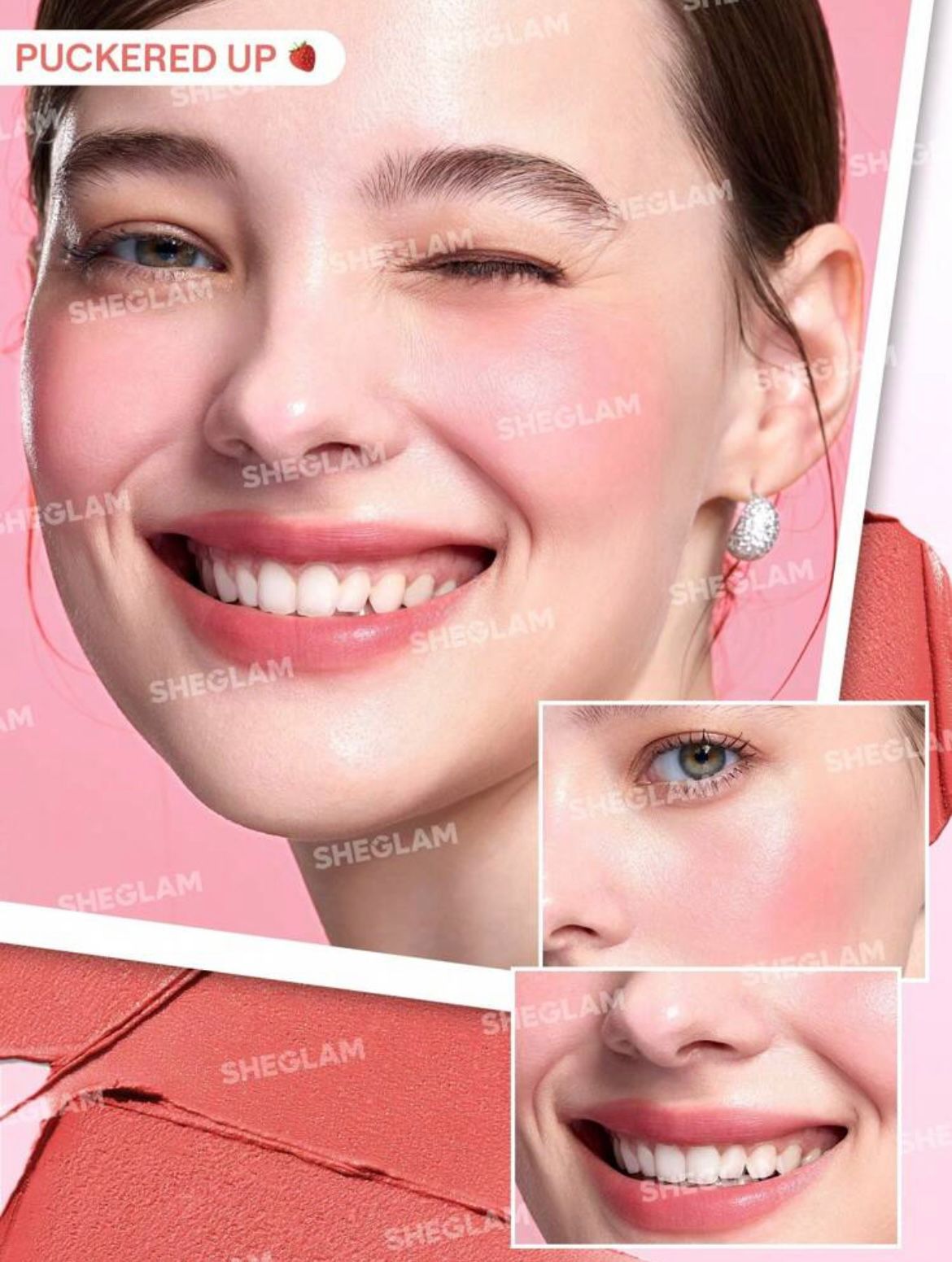 SHEGLAM Strawberry Whirl Cheek & Lip Cream Stack