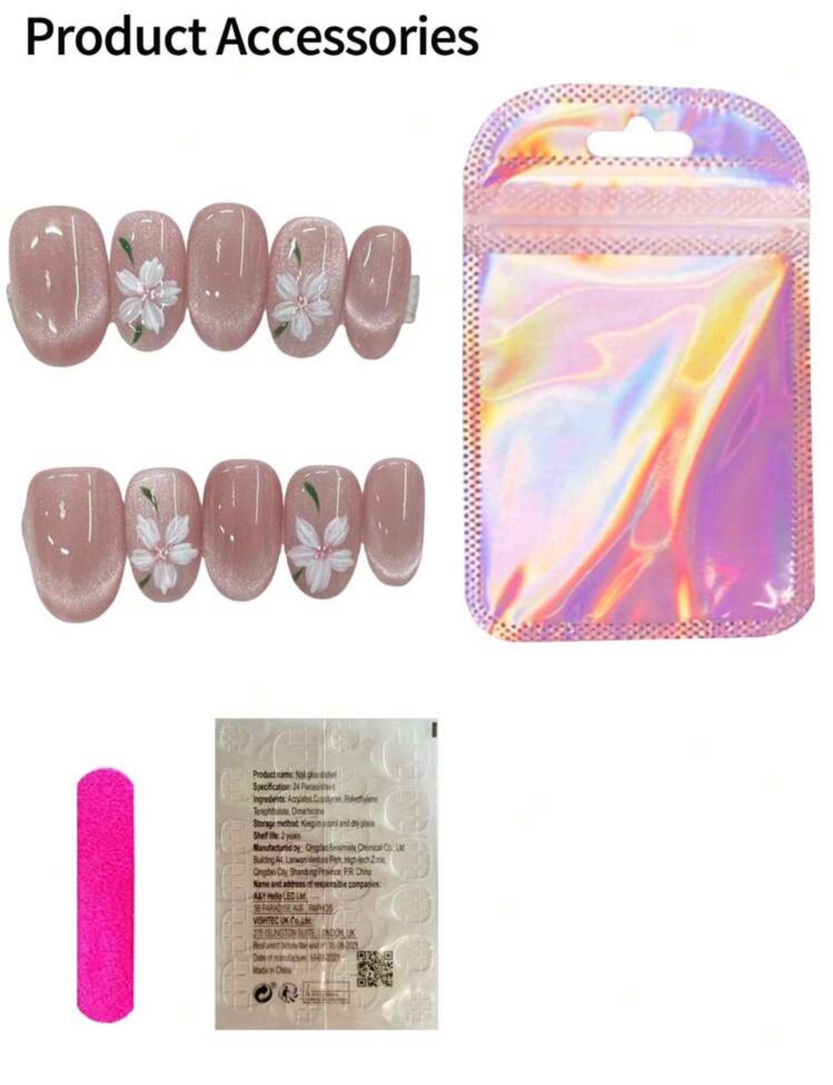 10 Pieces Short Oval Pink