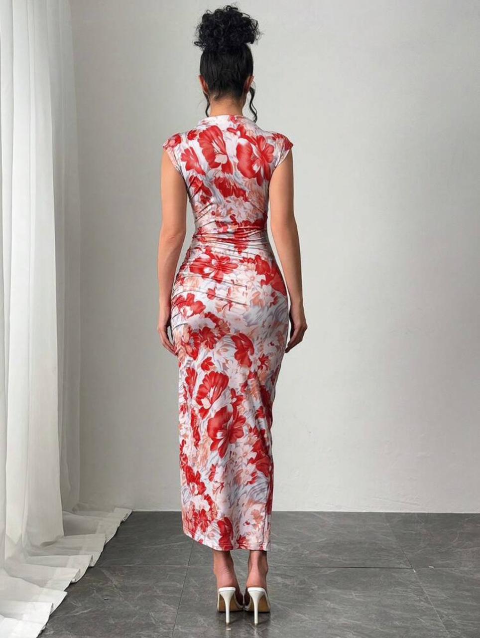 Firerie Women Watercolor Floral Print Slim-Fit