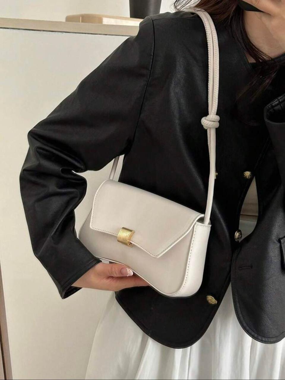 Lightweight Casual white flap bag