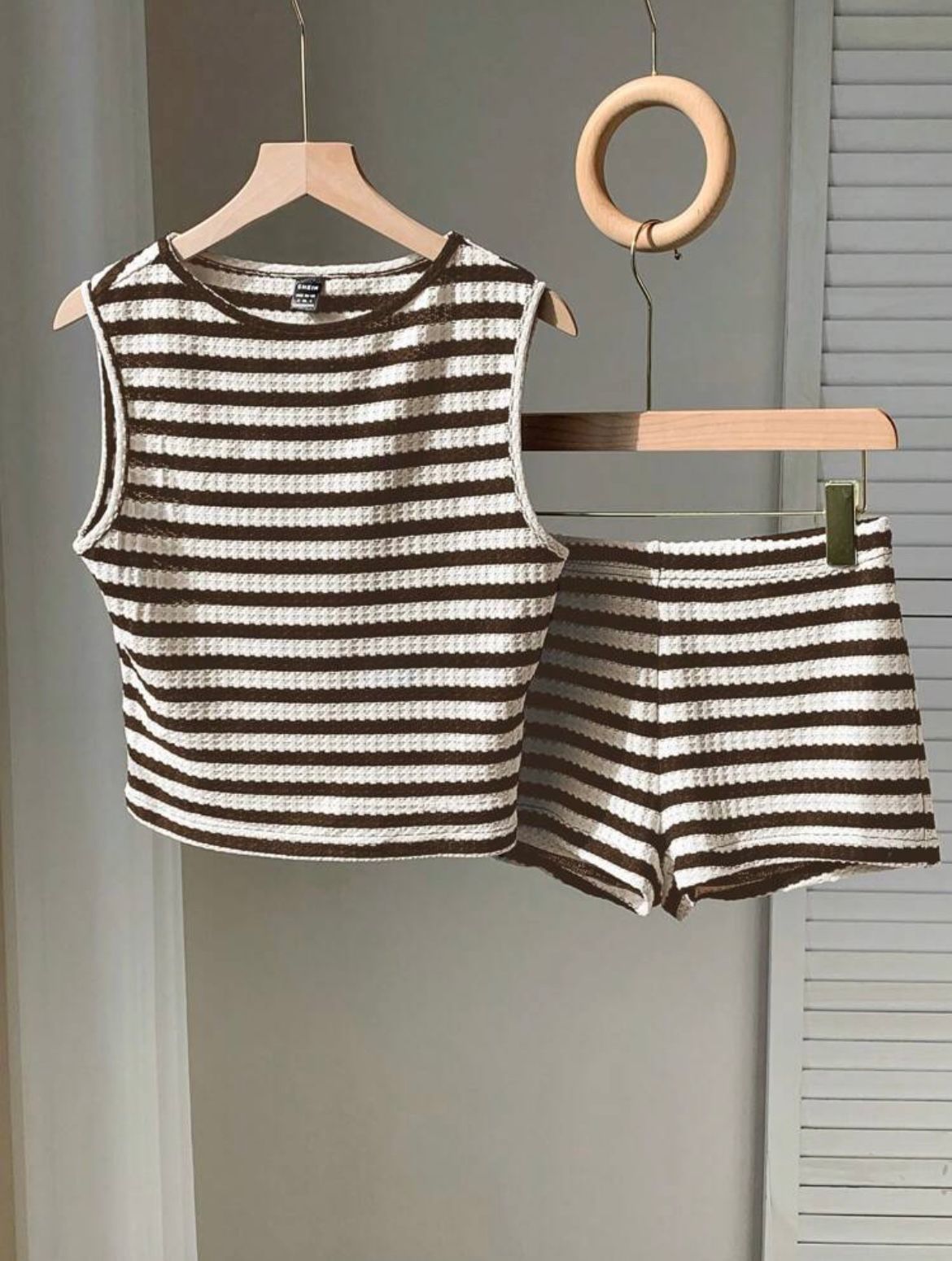 Comfortcana 2pcs/Set Summer Women Striped