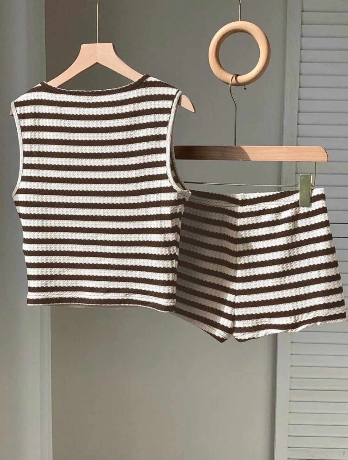 Comfortcana 2pcs/Set Summer Women Striped