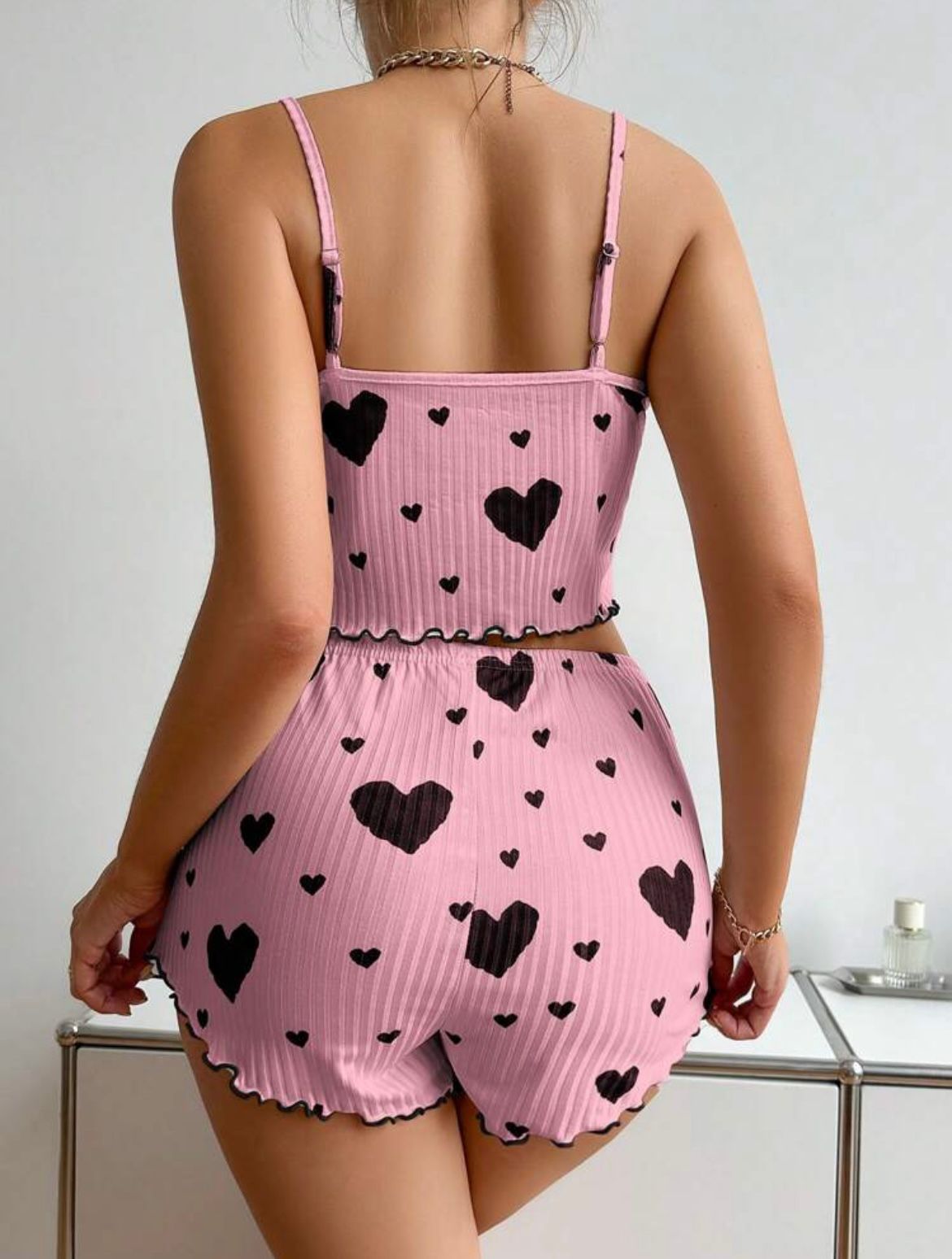 Top and short set PJ