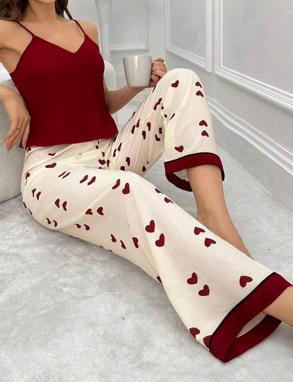 Heart Pijama Cami PRINT PJ SET