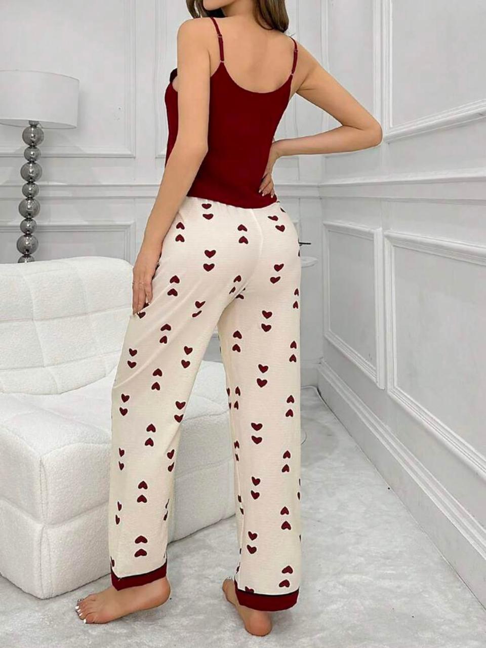 Heart Pijama Cami PRINT PJ SET