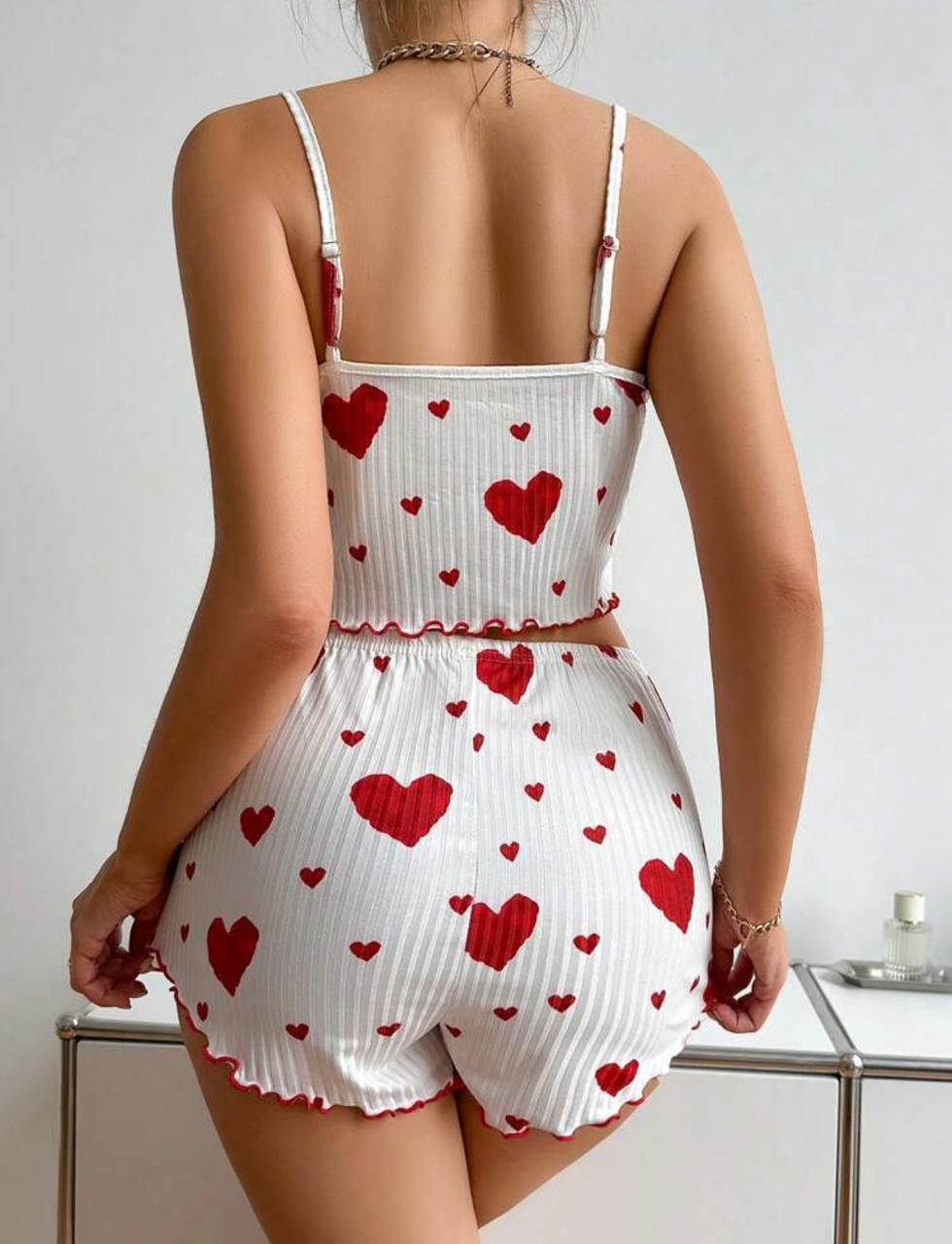 Top and short set PJ
