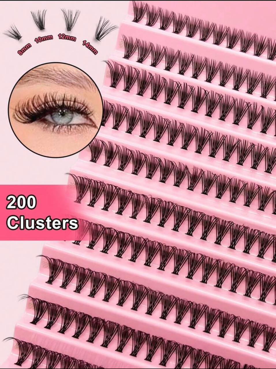 200 Cluster Indiv.. Lashes 8-14mm