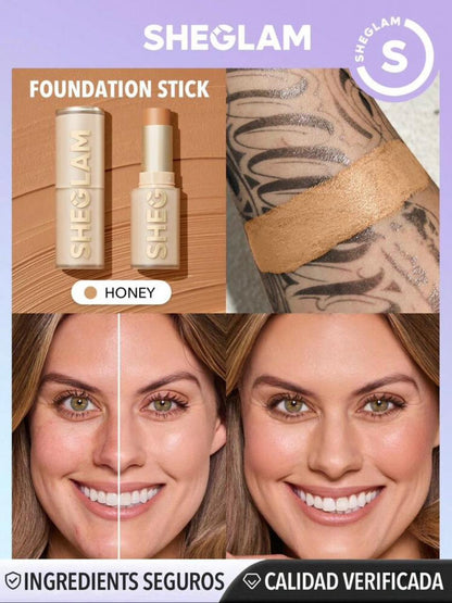 SHEGLAM Fond De Teint En Stick Haute Couvrance Skin Magnet-Doré Longue