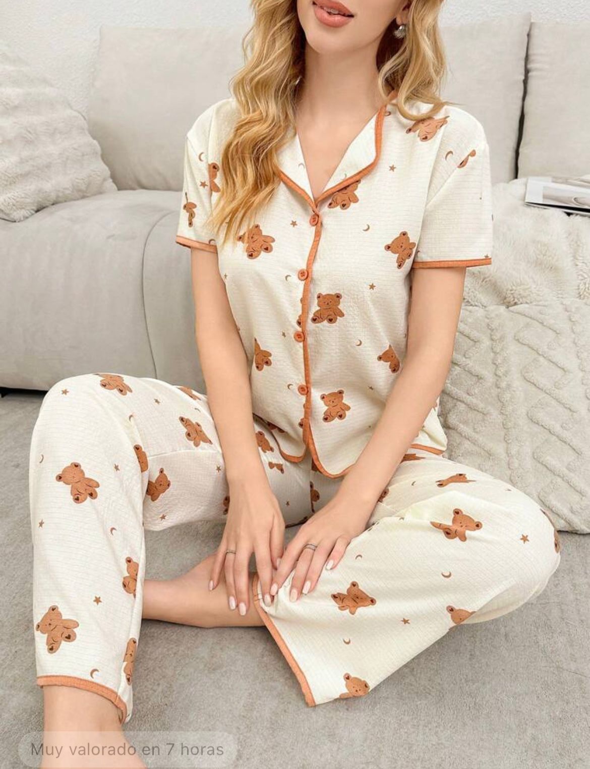 Cute Bear and Star moon Print PIJAMA SET