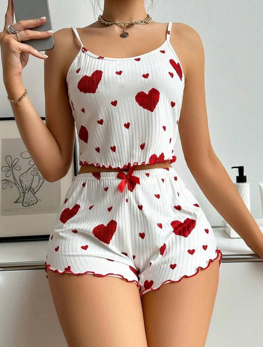 Top and short set PJ