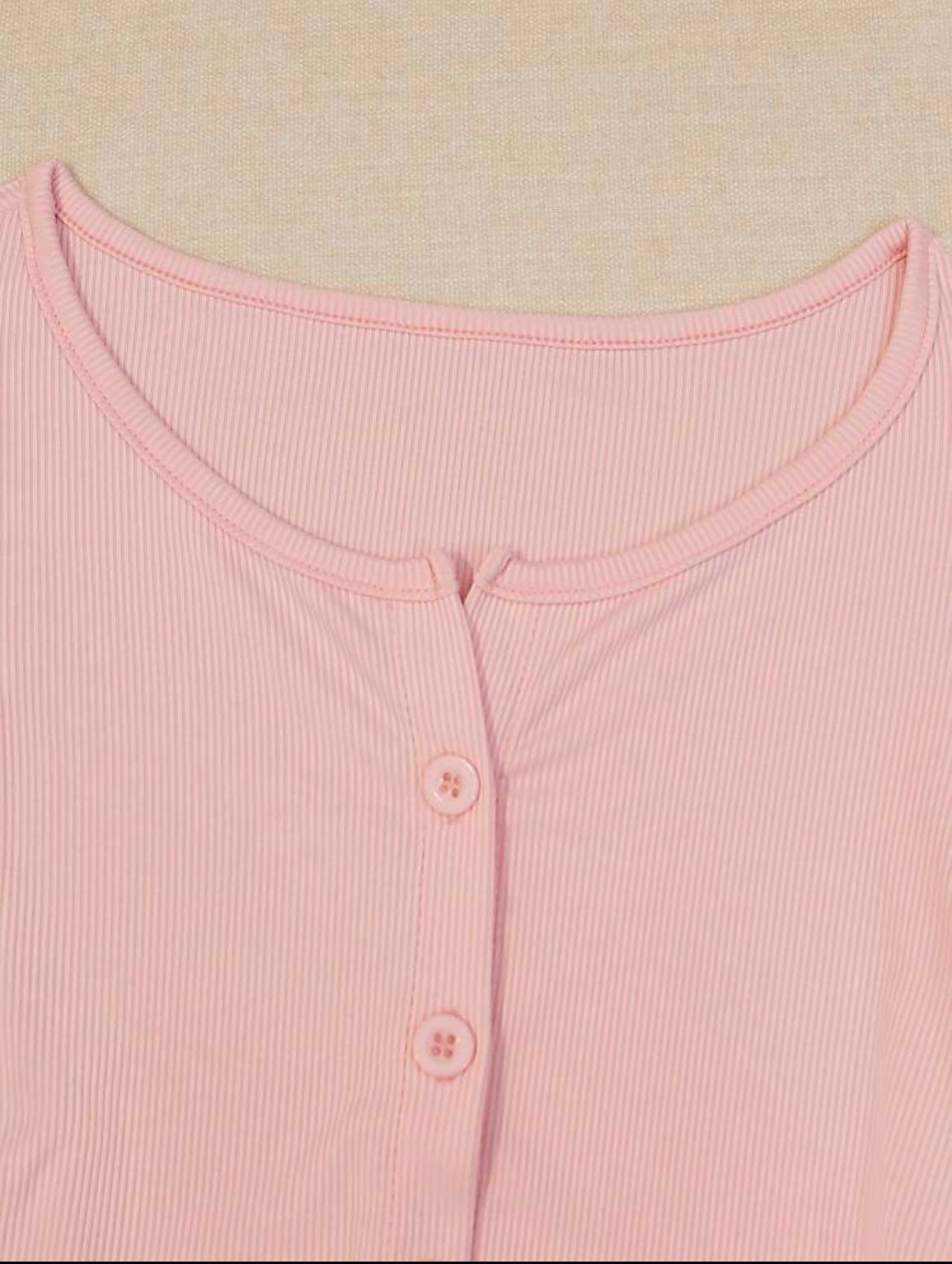 Solid Color Drawstring Round Neck T SHIRT