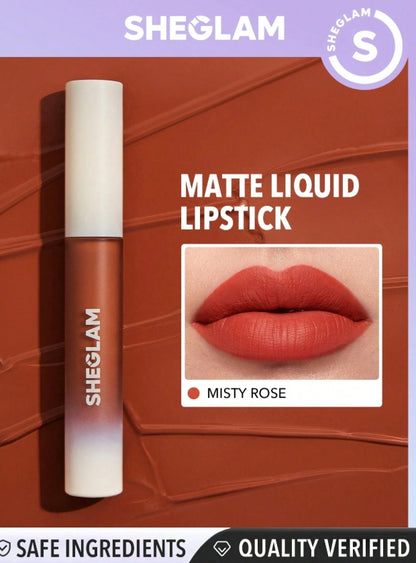 SHEGLAM Rouge à LèVres Liquide Matte Allure-Rouge à LèVres Rouge