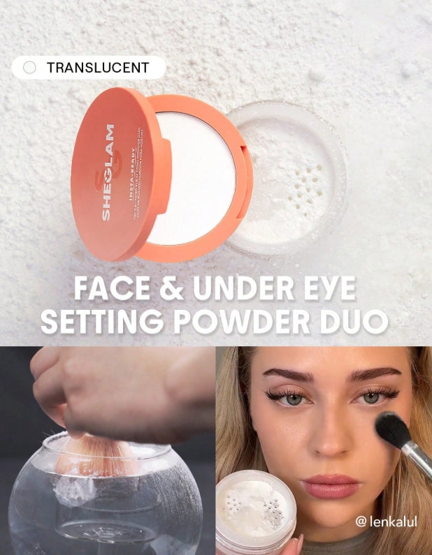 SHEGLAM Duo De Poudres Fixatrices Pour Le Visage Et Le Dessous Des Yeux