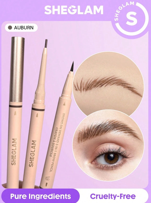 SHEGLAM Crayon à Sourcils 2 En 1 Brows On Demand