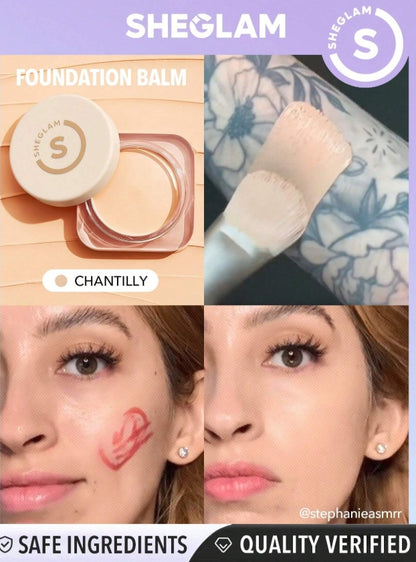 SHEGLAM Full Coverage Foundation Balm-Acorn Long Lasting Full Cover Poreless Flawless Non-Fading Oil