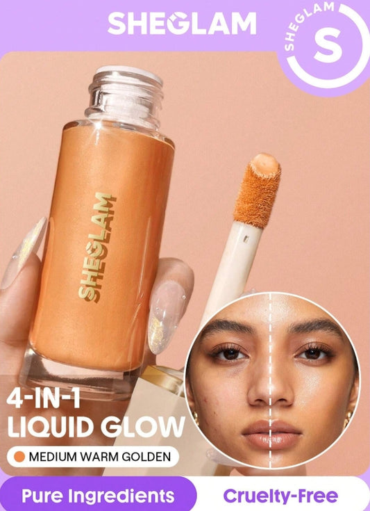 SHEGLAM MéLangeur éClat Sunburst-Correcteur Doré Moyen Chaud Base Hydratante éClaircissante Base
