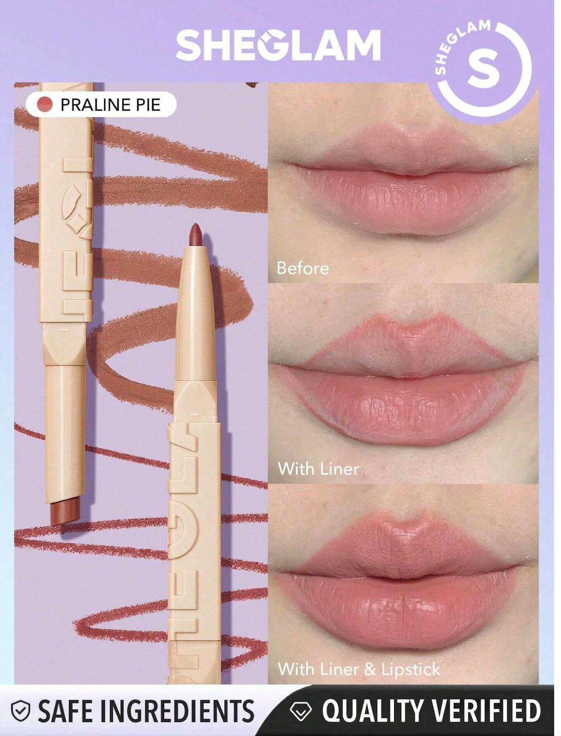 SHEGLAM Glam 101 Duo Rouge à LèVres & Crayon à LèVres