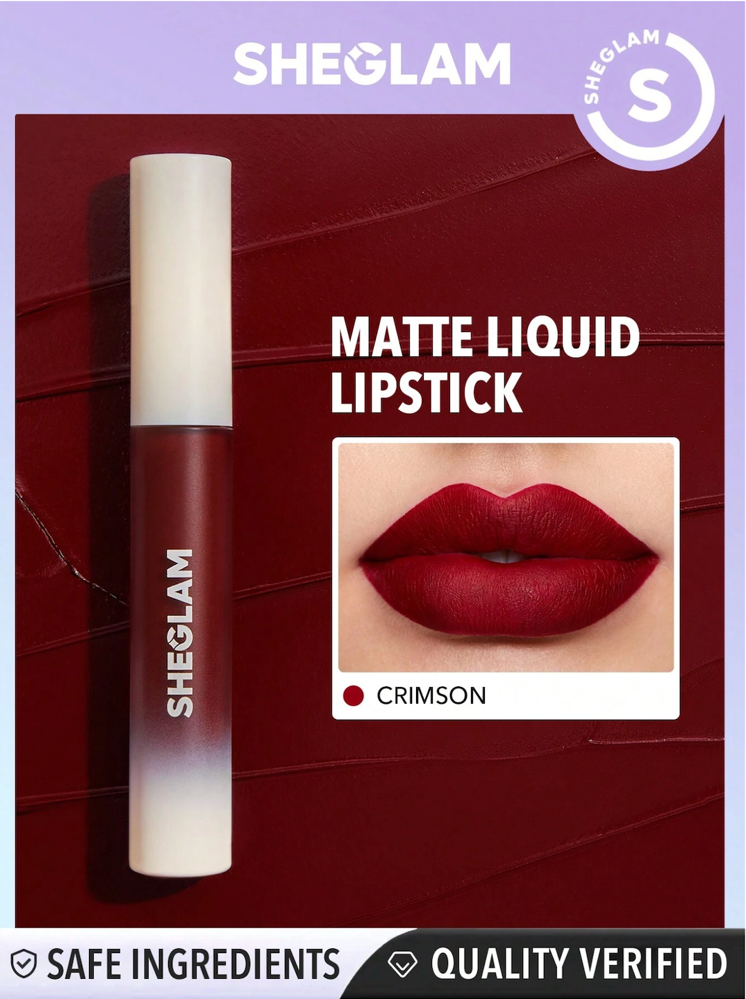 SHEGLAM Rouge à LèVres Liquide Matte Allure-Rouge à LèVres Rouge