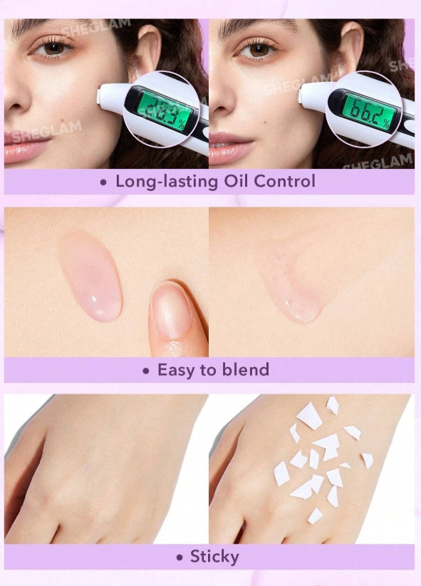 SHEGLAM Base De Teint Hydratante Good Grip-Myrtille + Aha Gel De Base Hydratant