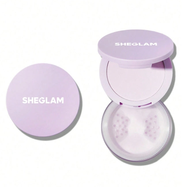SHEGLAM Poudre Fixatrice Visage Et Contour Des Yeux Insta-Ready Duo-Taro Poudre Compacte LéGèRe à Couvrance Totale