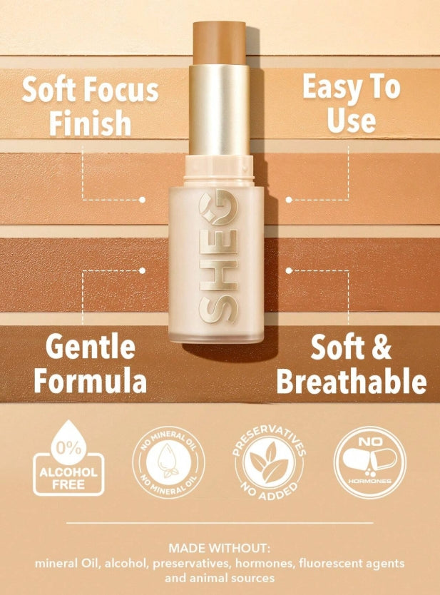 SHEGLAM Fond De Teint En Stick Haute Couvrance Skin Magnet-Doré Longue