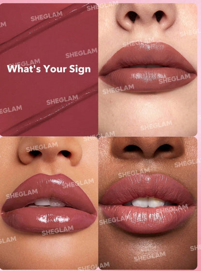 SHEGLAM Rouge à LèVres CrèMe Allure-Quel Est Votre Signe 8 Couleurs Rouge à LèVres