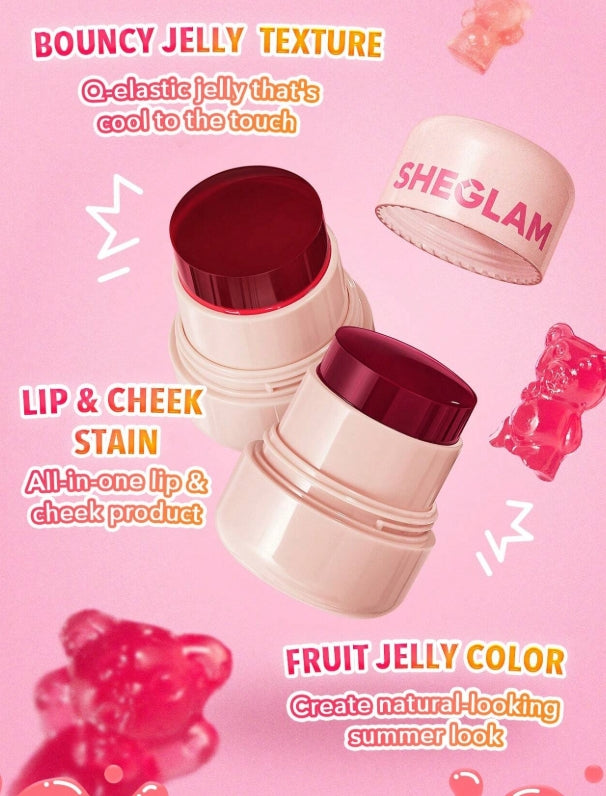 SHEGLAM Jelly-Licious Rouge à LèVres Et Fard à Joues Hydratant
