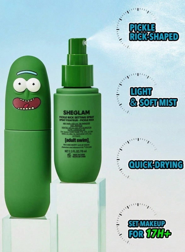 Rick and Morty X SHEGLAM Pickle Rick Setting Spray Moisturizing Long Lasting Fixer Spray Oil-Control