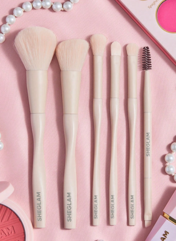 SHEGLAM Pro Core Brush Kit 6 Pcs/Set Professional Makeup Brushes Soft Brush Set With Face Brush