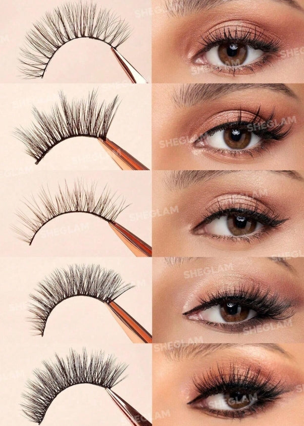 SHEGLAM All The Lashes 8 Pairs False Eyelash Set Manga Lashes Cat Eye Lashes