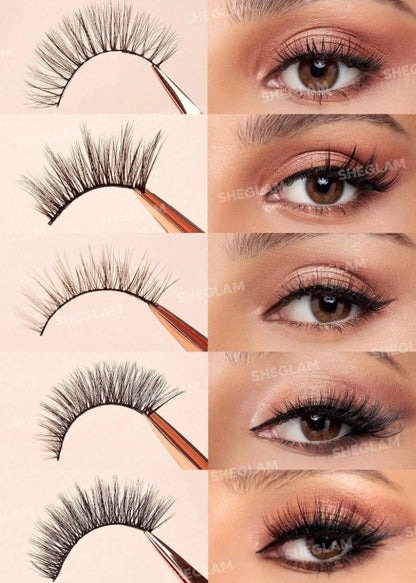 SHEGLAM All The Lashes 8 Pairs False Eyelash Set Manga Lashes Cat Eye Lashes