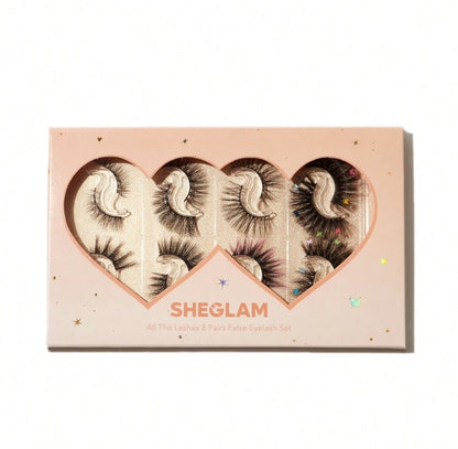 SHEGLAM All The Lashes 8 Pairs False Eyelash Set Manga Lashes Cat Eye Lashes