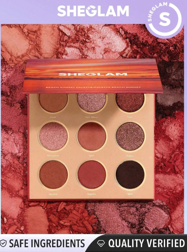 SHEGLAM Beach Sunset Palette 9-Color Shimmer Matte Shadow