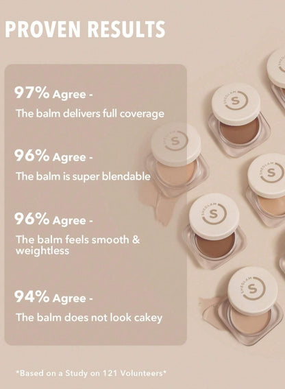 SHEGLAM Full Coverage Foundation Balm-Acorn Long Lasting Full Cover Poreless Flawless Non-Fading Oil