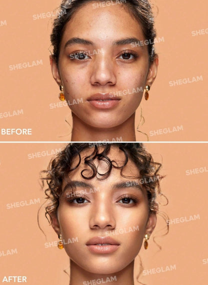 SHEGLAM Full Coverage Foundation Balm-Acorn Long Lasting Full Cover Poreless Flawless Non-Fading Oil