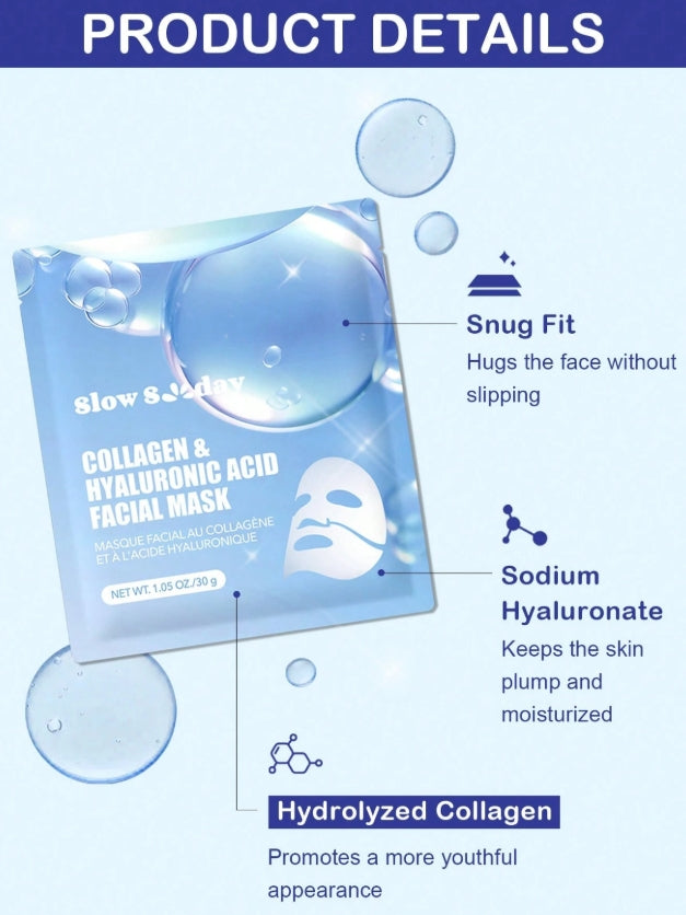 SlowSunday Collagen & Hyaluronic Acid Facial Mask