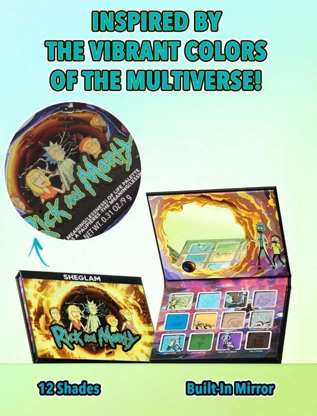 Rick and Morty X SHEGLAM The Meaning(Lessness) Of Life Palette 12-Color